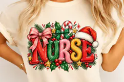 Nurse PNG, Funny Christmas PNG, Christmas Sublimation Product Image 4