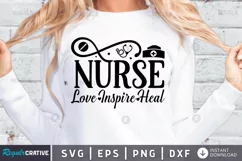 Nurse love inspire heal SVG, Nurse SVG Design Product Image 1