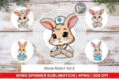 Wind Spinner Nurse Rabbit Product Image 1