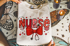 Nurse Valentine's Day PNG, Nurse Mom PNG, Coquette Bow PNG Product Image 3