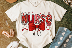 Nurse Valentine's Day PNG, Nurse Mom PNG, Coquette Bow PNG Product Image 5