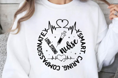 Nurse smart. caring. compassionate SVG, Nurse SVG Product Image 1