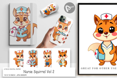 Digital Paper Nurse Squirrel Product Image 1