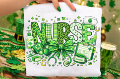 Nurse St Patrick's Day PNG, Nurse Life PNG, Lucky PNG, Irish Product Image 1