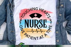 Nurse Sublimation Watercolor PNG by Shine Green Art