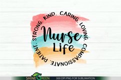 nurse life watercolor sublimation by shine green art