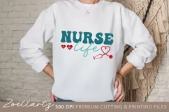 Nurse Life SVG Cut File Nurse SVG for T-shirt Mug Tote Bags Product Image 4