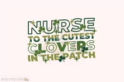 Retro Lucky PNG, Nurse St Patrick's SVG T-shirt Design Product Image 1
