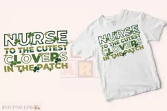 Retro Lucky PNG, Nurse St Patrick's SVG T-shirt Design Product Image 2
