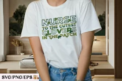 Retro Lucky PNG, Nurse St Patrick's SVG T-shirt Design Product Image 3