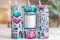 Nurse Tumbler Wrap Sublimation, Nursing Tumbler Wrap, Nurse Product Image 1
