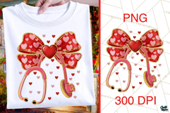 Hearts Valentine Nurse PNG | Valentine Png for Shirt Product Image 1