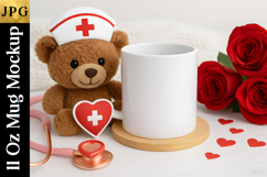 Valentine’s Mug Mockup JPG | Nurse Coffee Cup Mockup Product Image 2