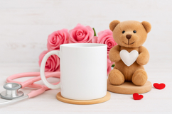 Valentine’s Mug Mockup JPG | Nurse Coffee Cup Mockup Product Image 2