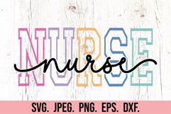 Nurse Varsity Script SVG Nurse Mode PNG Registered Nurse Product Image 3