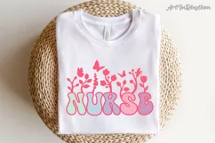 Nurse Wildflower svg, Nurse Pink svg Product Image 3