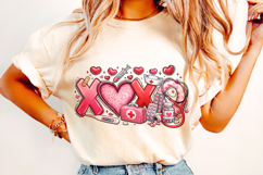 Nurse Valentine's Day Xoxo PNG, Nurse Mom PNG, Love PNG Product Image 2