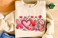 Nurse Valentine's Day Xoxo PNG, Nurse Mom PNG, Love PNG Product Image 1