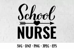 School nurse SVG. Nurse quote. Nursing school. Nurse design Product Image 1