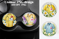 Nurse flower coaster | Medical tumbler PNG | Nurse clipart Product Image 7