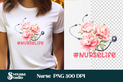 Nurse flower coaster | Medical tumbler PNG | Nurse clipart Product Image 15