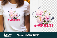 Nurse flower clipart | Medical sublimation | Nurse PNG Product Image 1