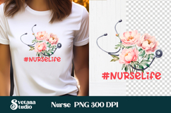 Nurse flower clipart | Medical sublimation | Nurse PNG Product Image 1