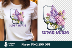 Nurse flower clipart | Medical sublimation | Nurse PNG Product Image 1