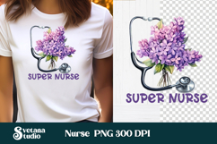 Nurse flower clipart | Medical sublimation | Nurse PNG Product Image 1