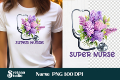 Nurse flower clipart | Medical sublimation | Nurse PNG Product Image 1