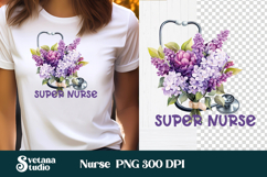 Nurse flower clipart | Medical sublimation | Nurse PNG Product Image 1