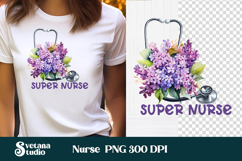 Nurse flower clipart | Medical sublimation | Nurse PNG Product Image 1