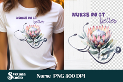 Nurse flower clipart | Medical sublimation | Nurse PNG Product Image 1