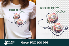 Nurse flower clipart | Medical sublimation | Nurse PNG Product Image 1