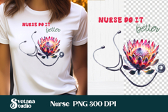 Nurse flower coaster | Medical tumbler PNG | Nurse clipart Product Image 14