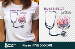 Nurse flower clipart | Medical sublimation | Nurse PNG Product Image 1