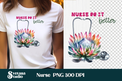 Nurse flower clipart | Medical sublimation | Nurse PNG Product Image 1
