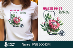 Nurse flower clipart | Medical sublimation | Nurse PNG Product Image 1