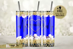 Nurse life blue tumbler wrap sublimatiion design png skinny Product Image 1