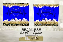 Nurse life blue tumbler wrap sublimatiion design png skinny Product Image 2
