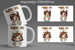 Funny nurse mug wrap design | Sarcastic quotes nurse mug PNG Product Image 1