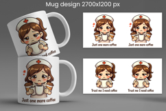 Funny nurse mug wrap design | Sarcastic quotes nurse mug PNG Product Image 1