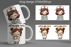 Funny nurse mug wrap design | Sarcastic quotes nurse mug PNG Product Image 1