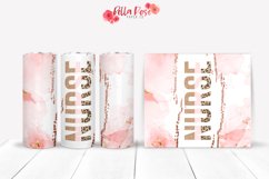 Pink Nurse | Leopard Print | 20oz Tumbler Sublimation Wrap Product Image 1