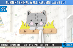 Nursery Animal Wall Hangers Laser Cut Bundle, Wall Hooks SVG Product Image 12