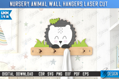 Nursery Animal Wall Hangers Laser Cut Bundle, Wall Hooks SVG Product Image 7