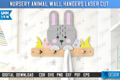 Nursery Animal Wall Hangers Laser Cut Bundle, Wall Hooks SVG Product Image 11