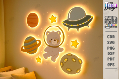 Nursery Luminous Wall Décor Laser Cut Bundle|Led Lights SVG Product Image 4