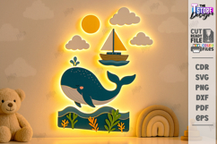 Nursery Luminous Wall Décor Laser Cut Bundle|Led Lights SVG Product Image 5