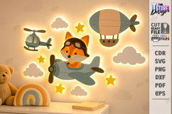 Nursery Luminous Wall Décor Laser Cut Bundle|Led Lights SVG Product Image 7